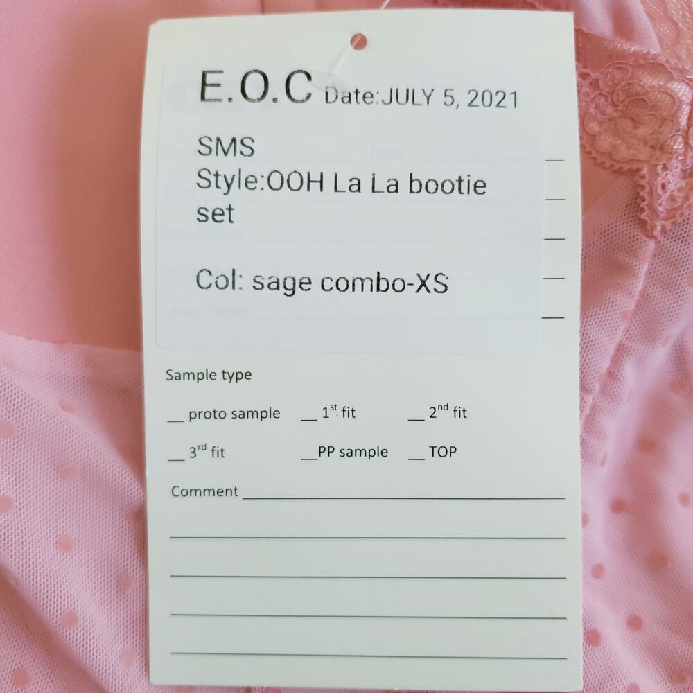 FREE PEOPLE bralette Oh La La Booty polka dot sheer mesh lace pink bra Sz XS NEW - Picture 5 of 7